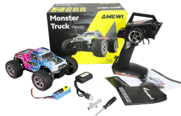 22700 MAX20 Monstertruck Brushed 4WD 1:20 RTR blau/pink